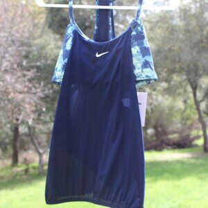 NWT Nike Swim/Training Layered Racerback Tankini Top (NESSE269-440) SIZE S